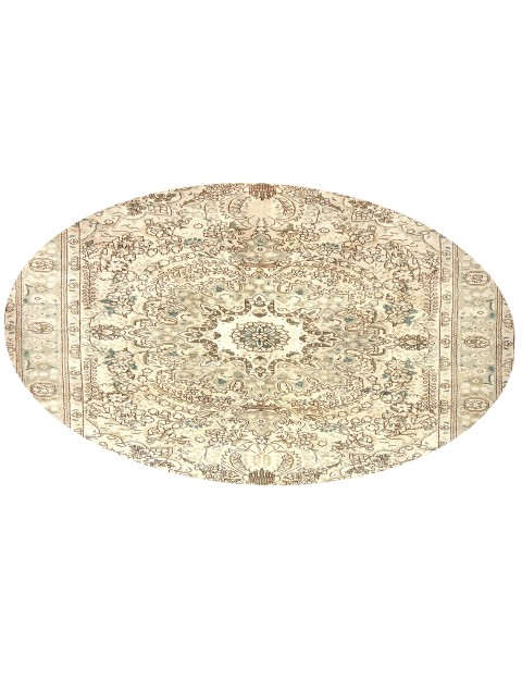 Beige Persien Persischer Vintage Teppich  197 x 197 cm