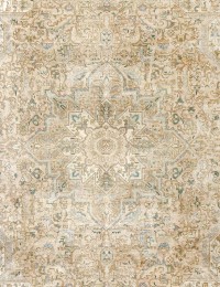 Beige Persien Persischer Vintage Teppich 242 x 242 cm - view 3