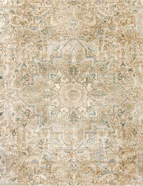 Beige Persien Persischer Vintage Teppich  242 x 242 cm
