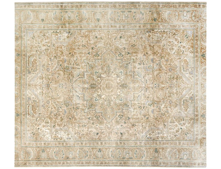 Beige Persien Persischer Vintage Teppich 300 x 242 cm