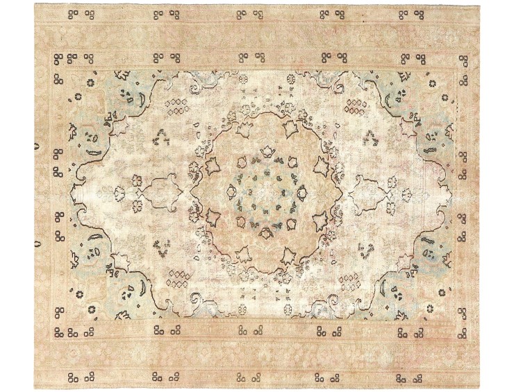Beige Persien Persischer Vintage Teppich 250 x 188 cm