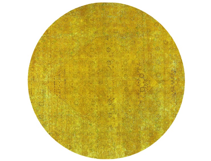 Yellow Turkey Vintage Carpet 178 x 178 cm