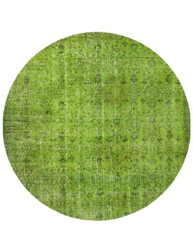 Grøn Tyrkiet Vintagetæppe  180 x 180 cm