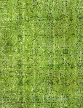 Grøn Tyrkiet Vintagetæppe  180 x 180 cm