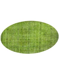 Grön Turkiet vintage matta  180 x 180 cm