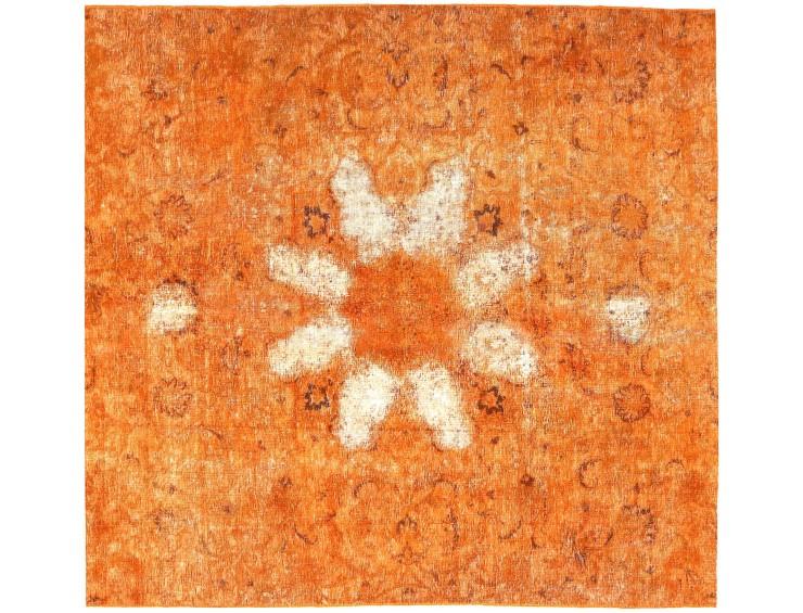 Naranja Persa Alfombra vintage  207 x 207 cm