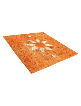 Orange Persien vintage matta  207 x 207 cm