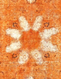 Orange Persien Vintagetæppe  207 x 207 cm