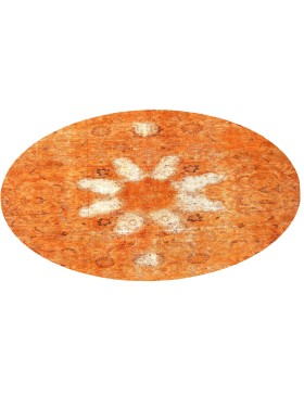 Orange Persan Tapis vintage  207 x 207 cm