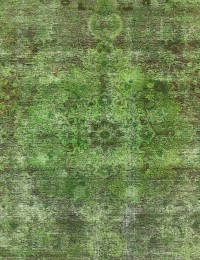 Grön Persien Persisk vintage matta  223 x 223 cm