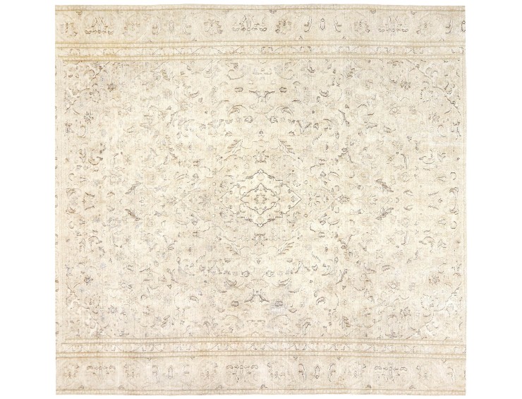 Beige Türkei Vintage Teppich 277 x 277 cm