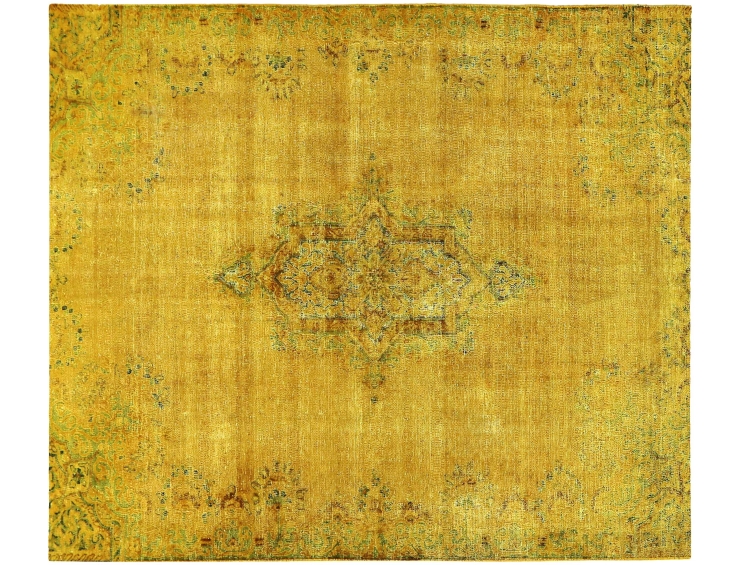 Gul Persien Persisk Vintagetæppe 250 x 200 cm