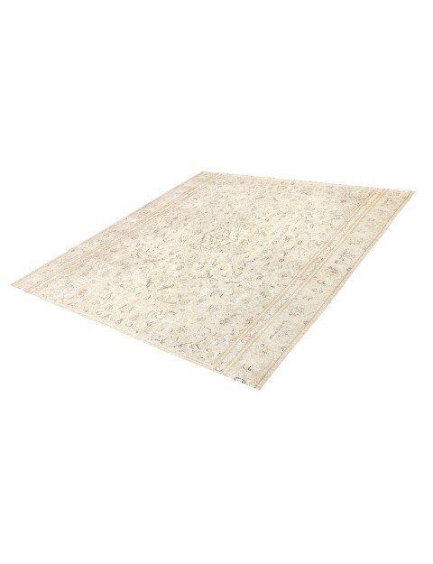 Beige Turkiet vintage matta  277 x 277 cm