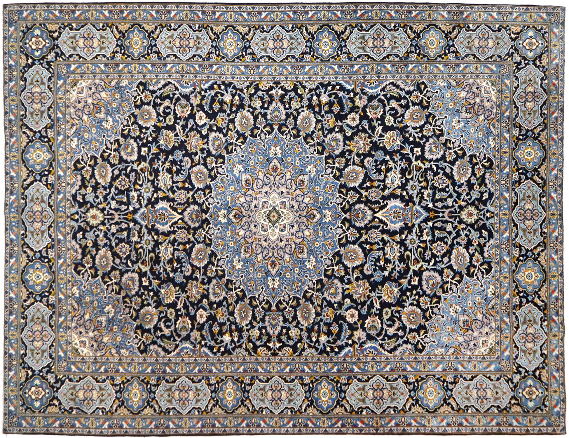 Kashan  blauw <br/>429 x 306 cm