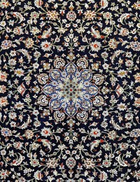Blå Persien Kashan  370 x 272 cm