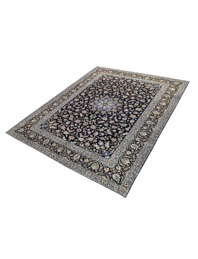 Blå Persien Kashan  370 x 272 cm