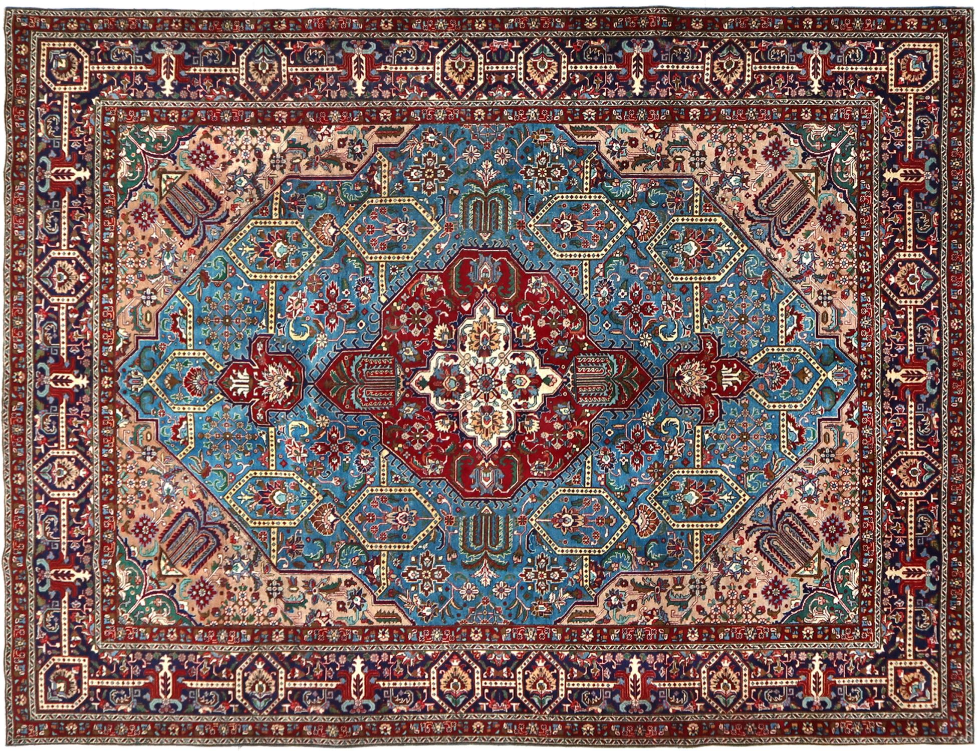 Tabriz Patina  blue <br/>390 x 309 cm