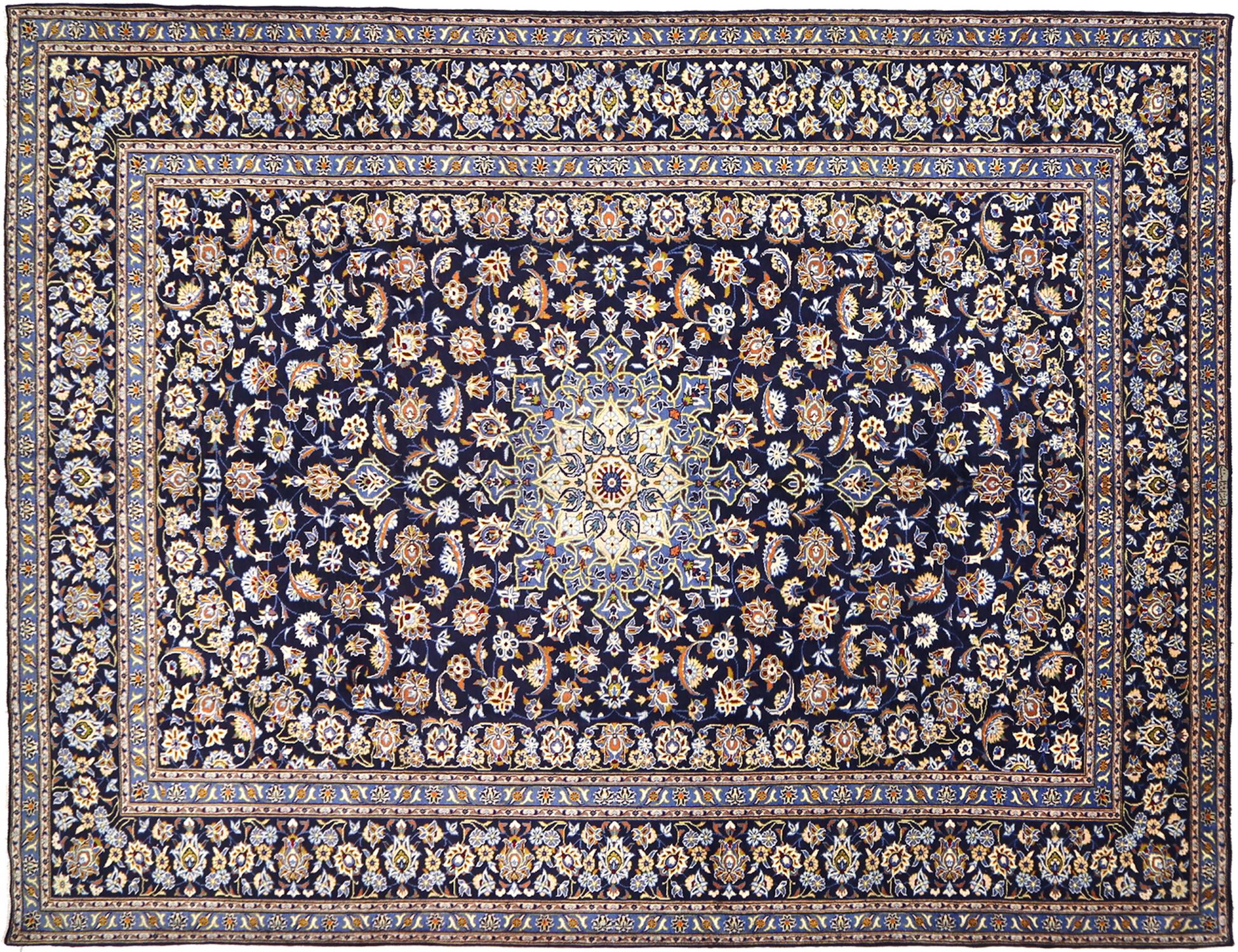 Kashan Patina  blue <br/>400 x 293 cm