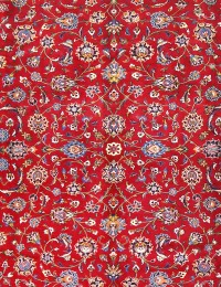 Röda Persien Kashan Patina  358 x 275 cm
