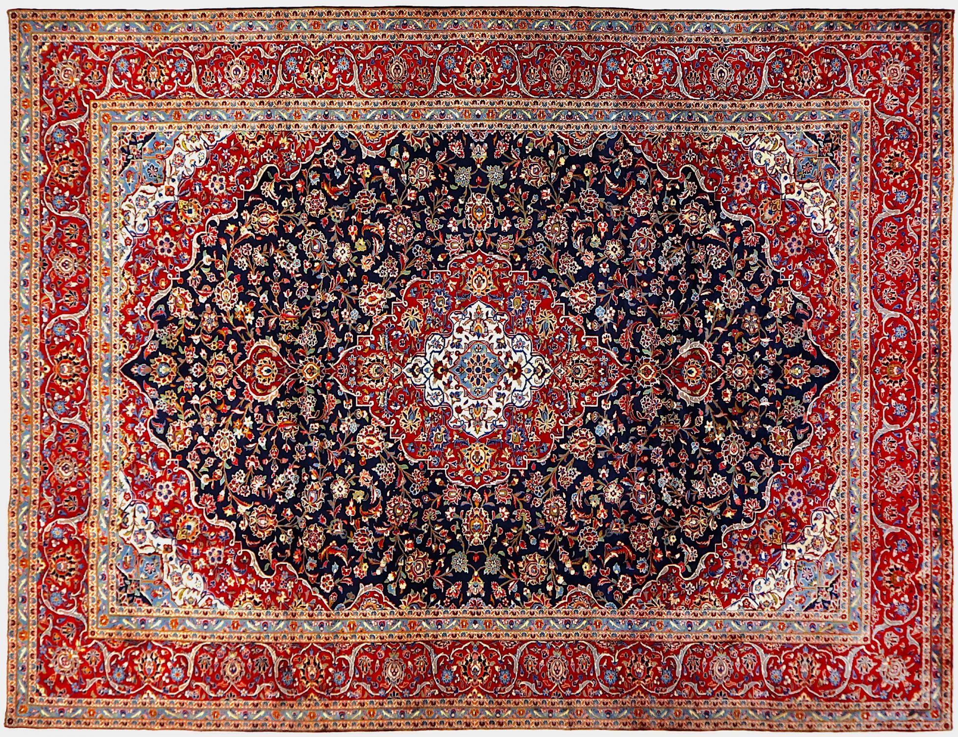 Kashan Patina  blue <br/>416 x 293 cm
