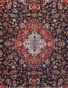 Blå Persien Kashan Patina  416 x 293 cm