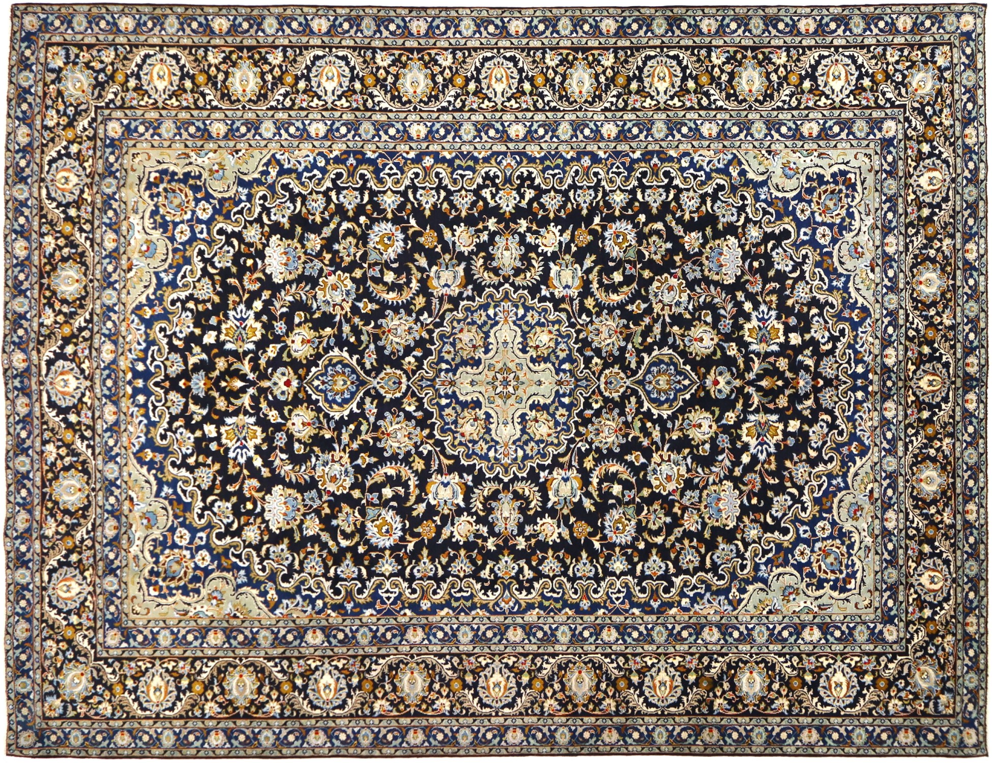 Blå Persien Ardakan Patina  383 x 260 cm - Unikt håndlavet tæppe