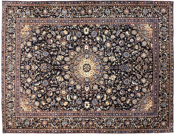 Blau Persien Kashmar Patina  372 x 286 cm