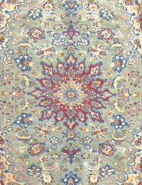 Grün Persien Kashmar Patina  296 x 196 cm