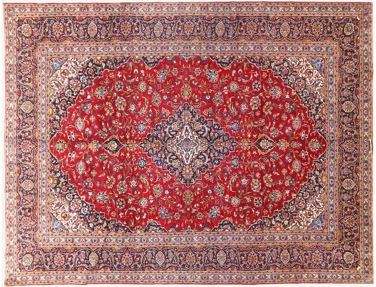 Röda Persien Kashan Patina  375 x 260 cm