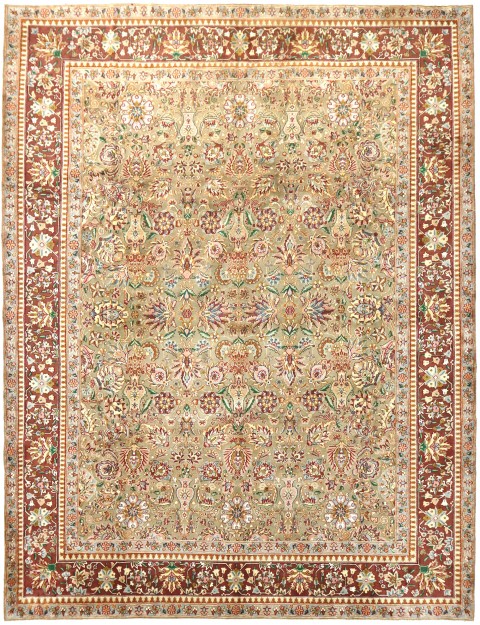 Beige  Persia Kerman Patina  398 x 295 cm