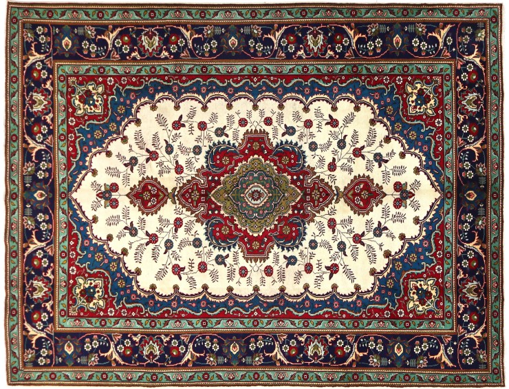 Blå persia Tabriz Patina  355 x 248 cm