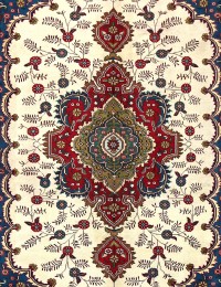 Blå persia Tabriz Patina  355 x 248 cm