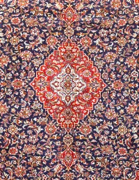 Blå Persien Kashan Patina  448 x 293 cm