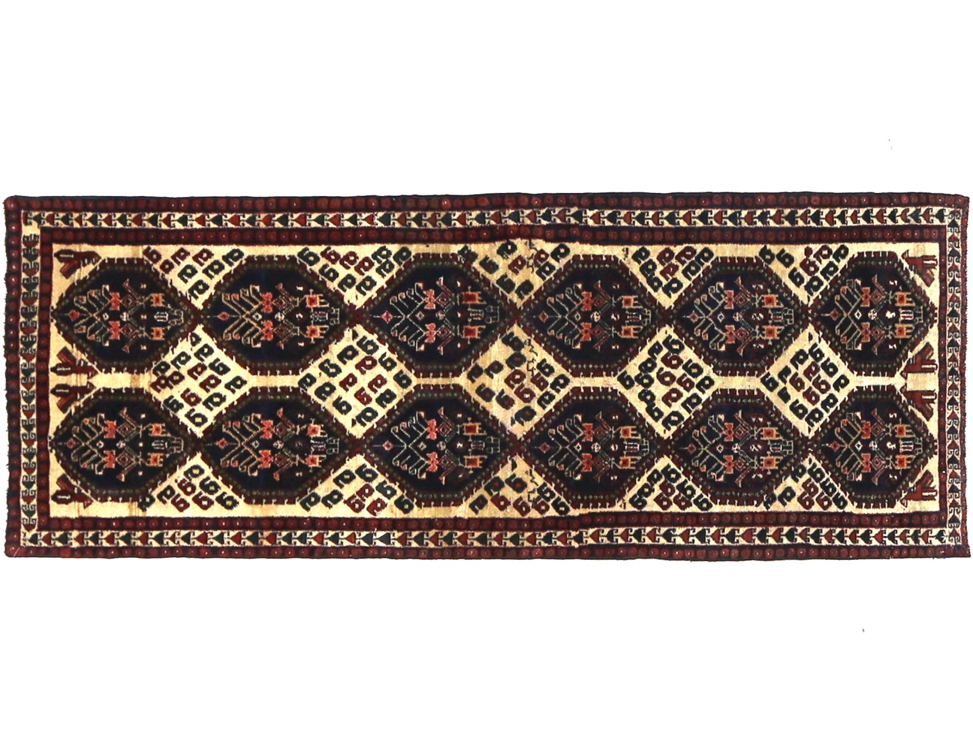 Blauw Perzië Hamadan Patina  180 x 67 cm