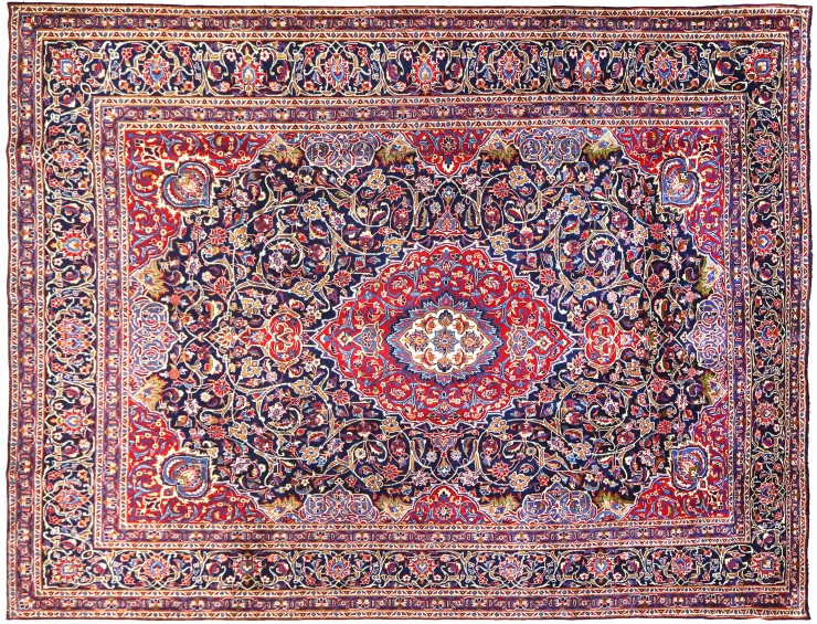 Blau Persien Kashmar  390 x 296 cm