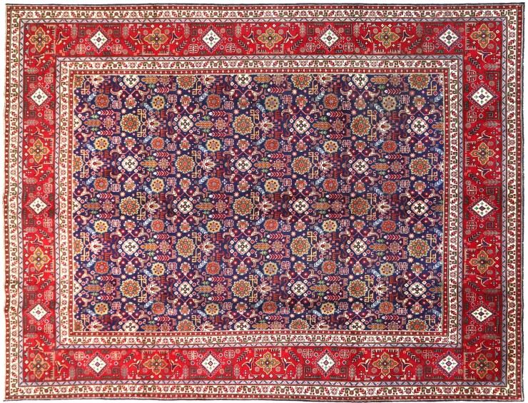 Blauw Perzië Tabriz Patina  378 x 300 cm