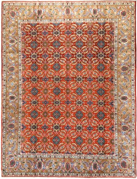 Rot Persien Tabriz Patina  344 x 254 cm