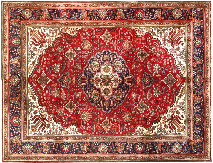 Rød persia Tabriz Patina 296 x 206 cm