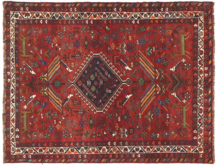 Rød persia SHIRAZ Patina 257 x 180 cm