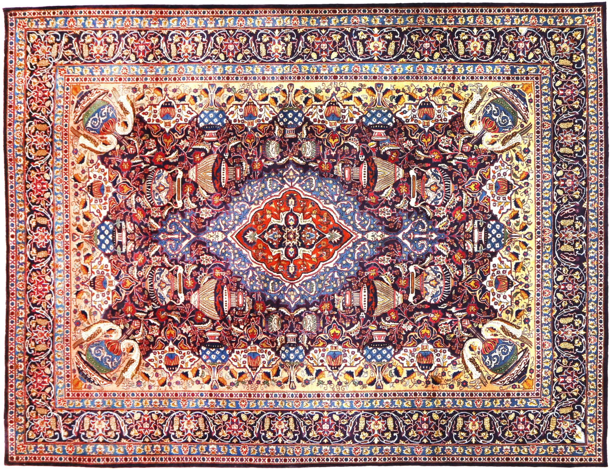 Kashmar Patina  blau <br/>395 x 295 cm