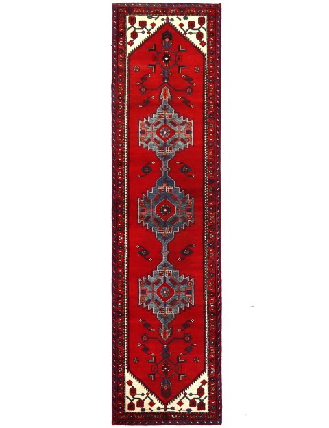 Rød Persien Hamadan Patina  301 x 77 cm