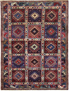 Blå Persien Yalameh Patina  151 x 100 cm