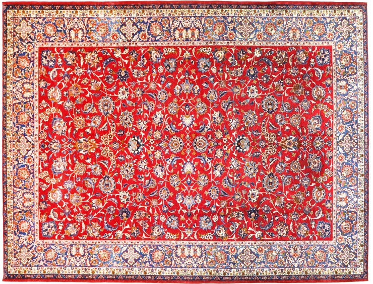 Röda Persien Kashan Patina  430 x 314 cm