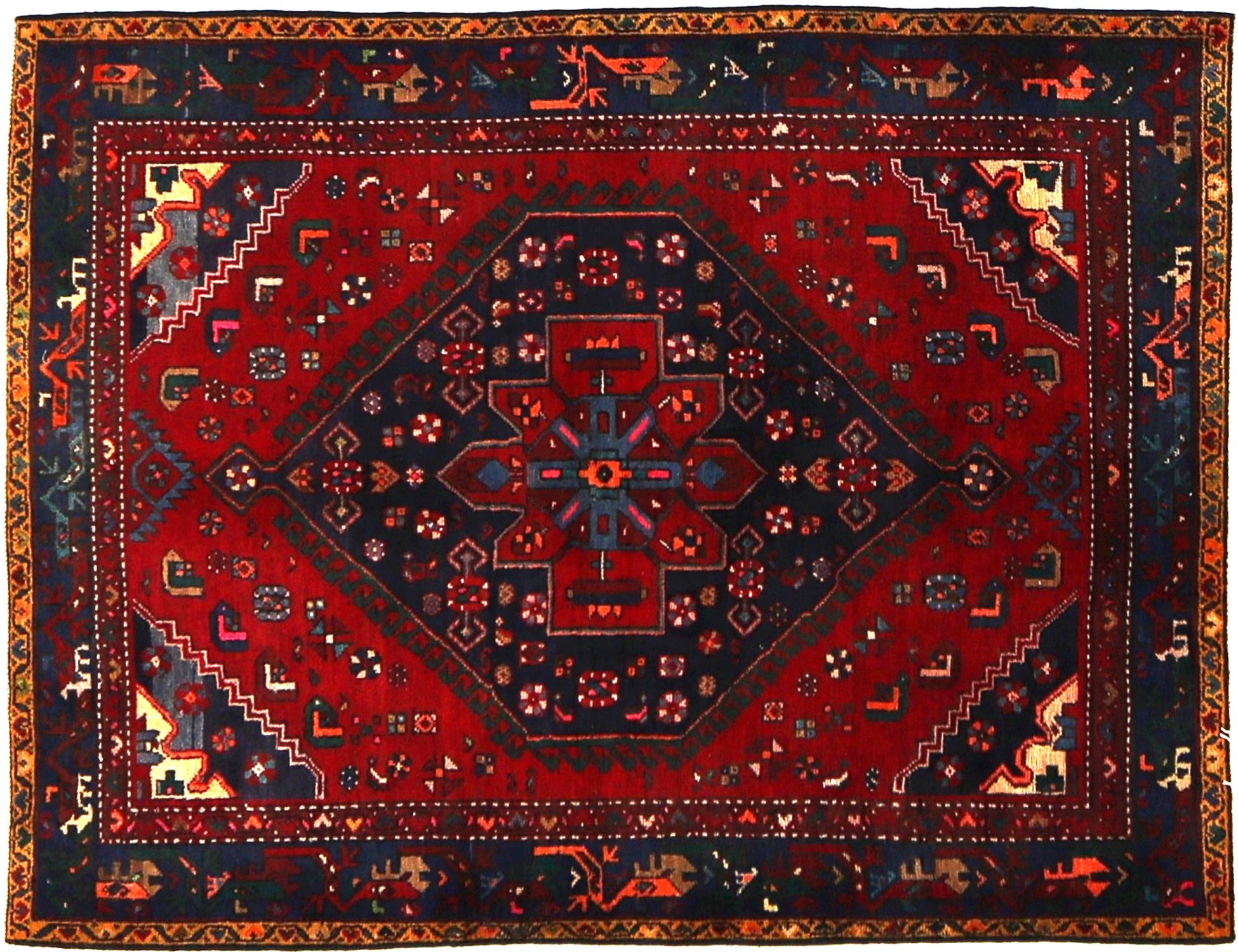 Hamadan Patina  rosso <br/>192 x 130 cm