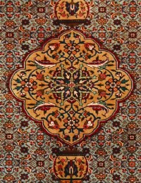 Blå Persien Hamadan Patina  215 x 130 cm