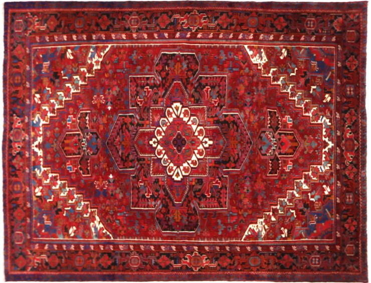Red  Persia Heriz  370 x 307 cm