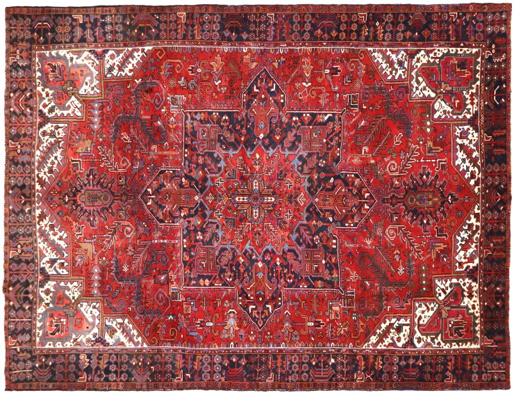 Rood Perzië Heriz  386 x 302 cm