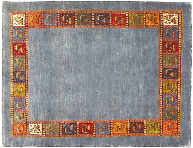 Blå Persien Persisk Gabbeh  239 x 177 cm