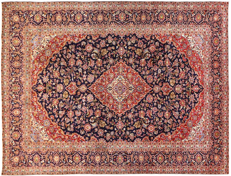 Azul Persa Keshan 365 x 235 cm
