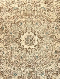 Beige Persien vintage matta  297 x 202 cm